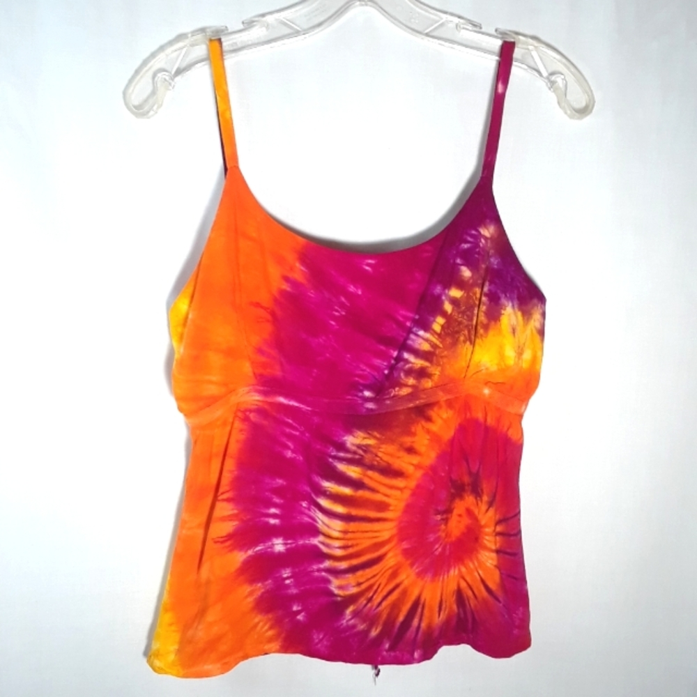 Dharma Trading Co. tie dye tie back tank top